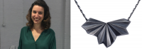 Alice Barnes Jewellery Pleated Necklace and headshot at IJL 2017