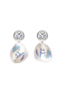 Mermaid Collection - Keshi Pearl & Zircon Earrings